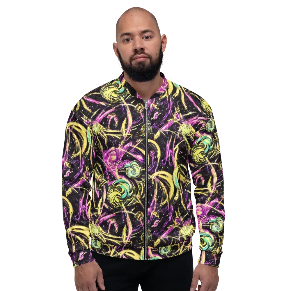 Nightfire Flux on Bomber Jacket — Front