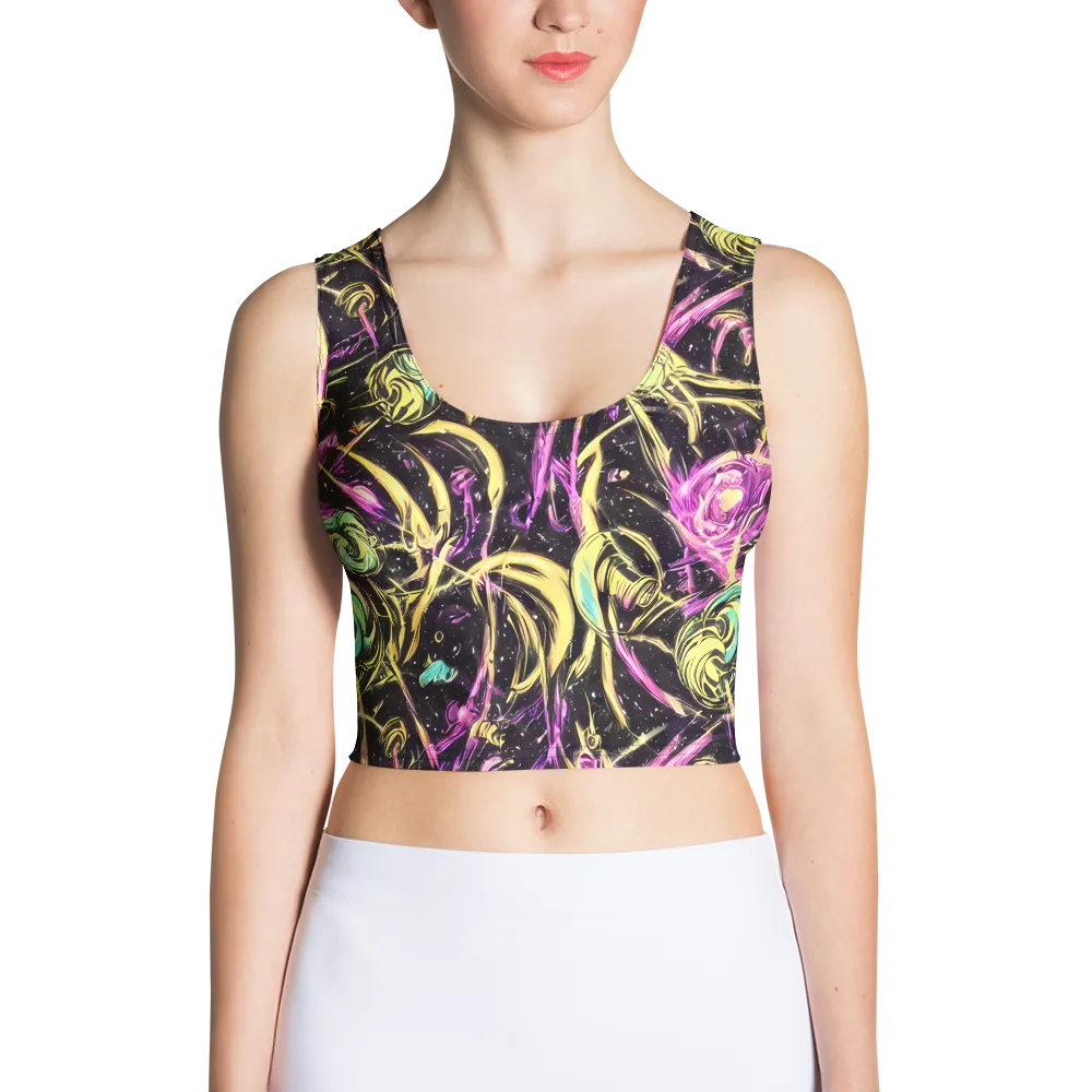 Nightfire Flux on Crop Top — Front