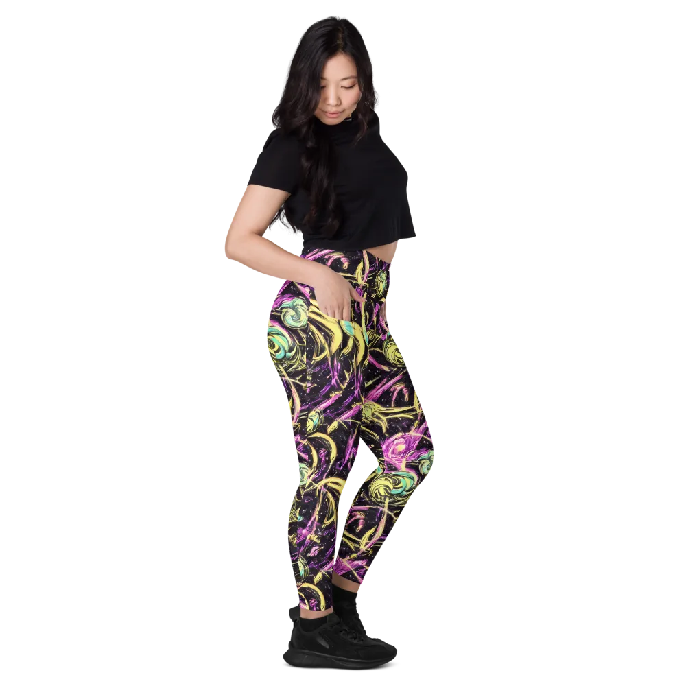 Nightfire Flux on Leggings with Pockets — Right