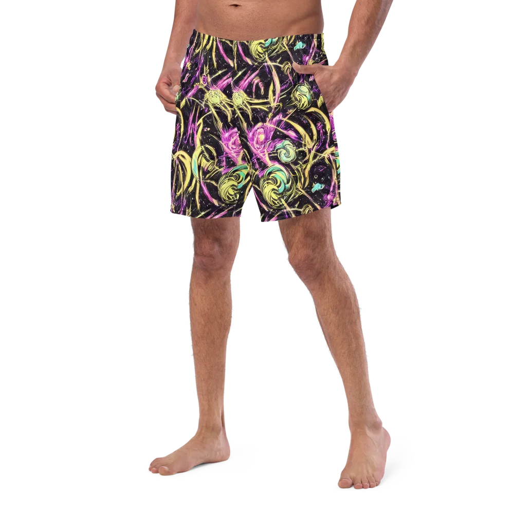 Nightfire Flux on Swim Trunks — Left Front