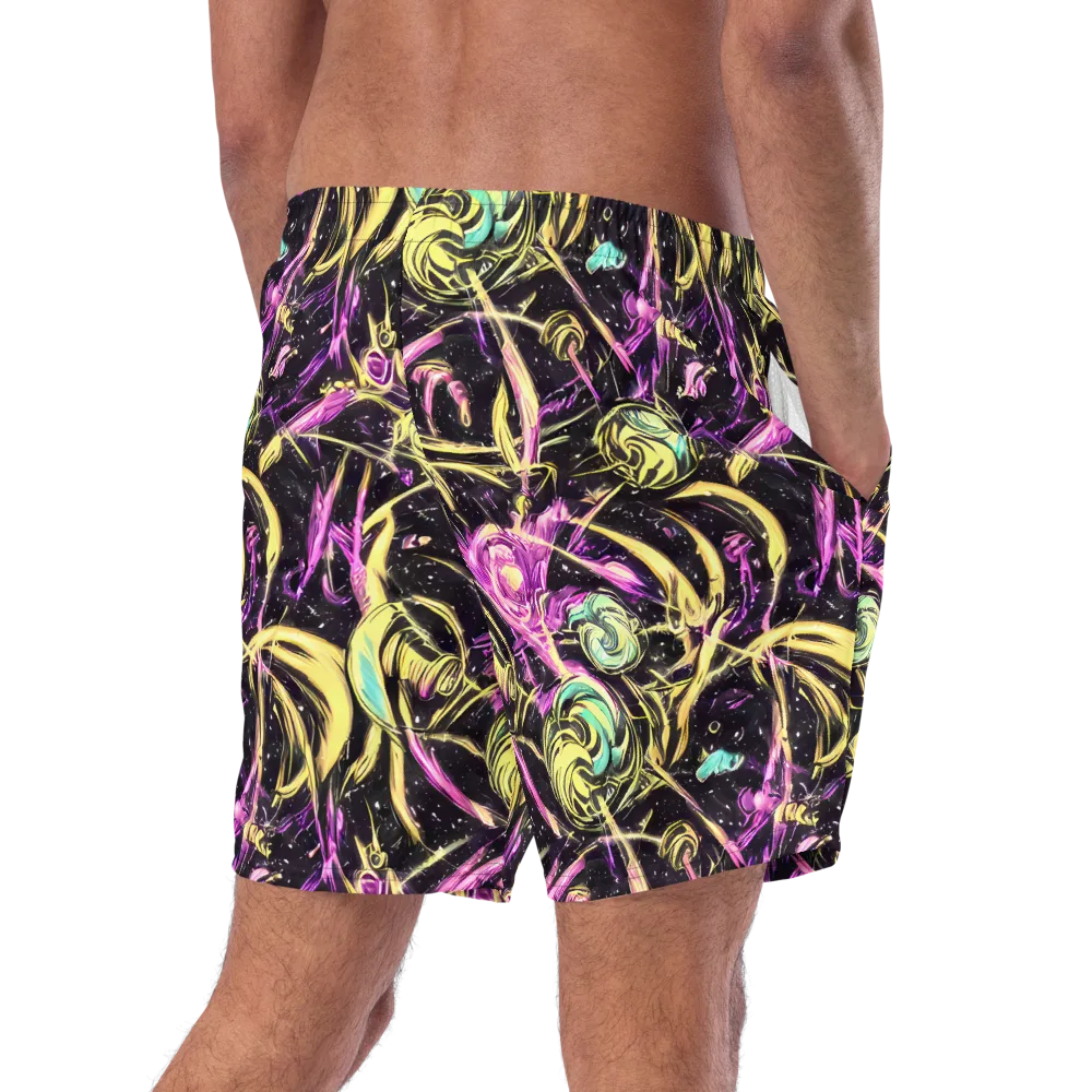 Nightfire Flux on Swim Trunks — Right Back