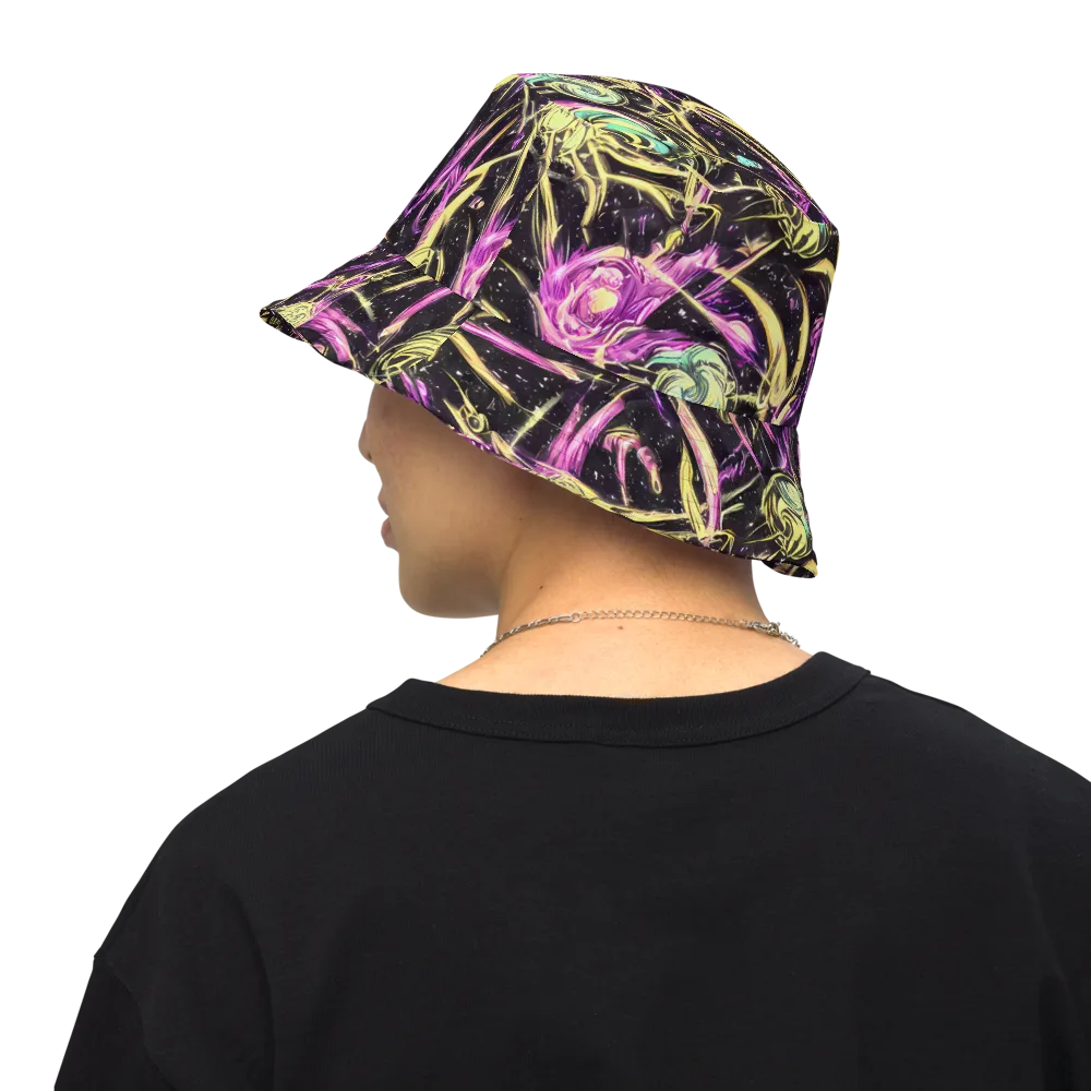 Nightfire Flux on Reversible Bucket Hat — Back Inside