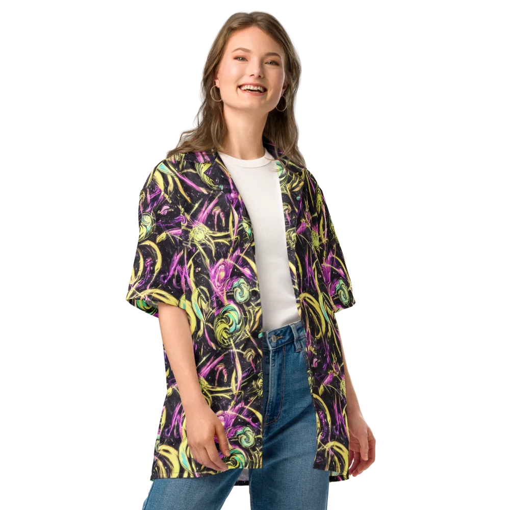 Nightfire Flux on Button Shirt — Front