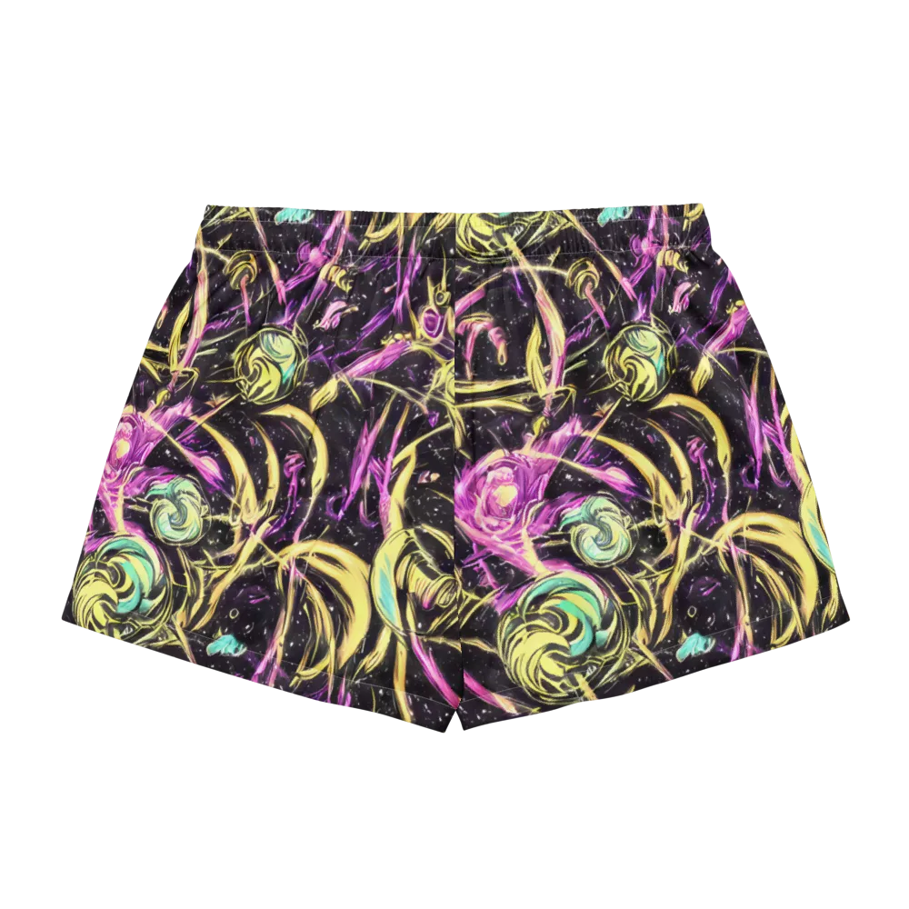 Nightfire Flux on Women's Pajama Shorts — Back