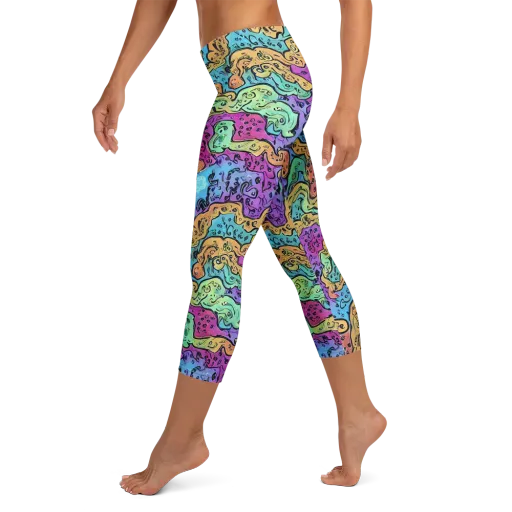Intergalactic Graffiti on a Capri Leggings