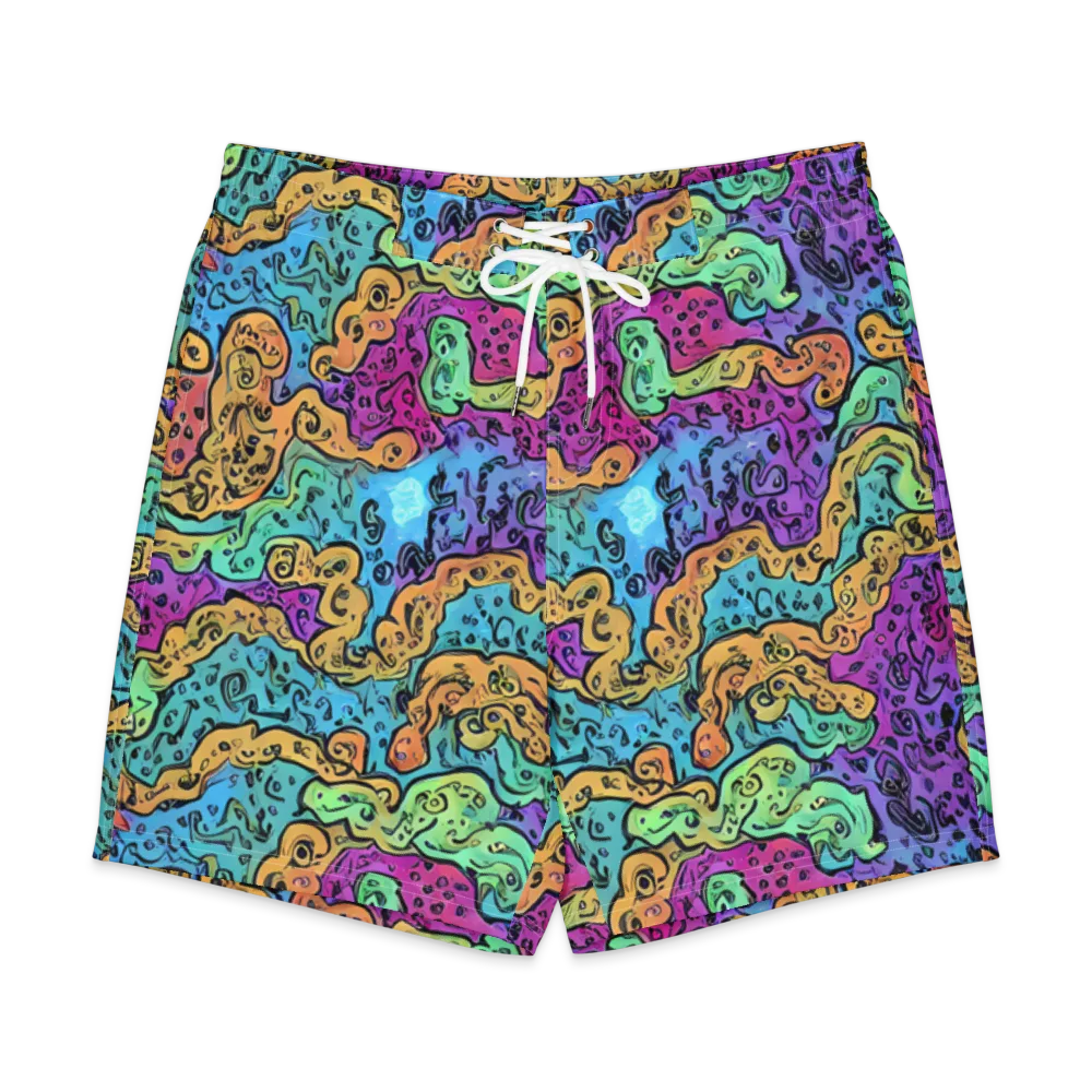 Intergalactic Graffiti on Men's Board Shorts — Front