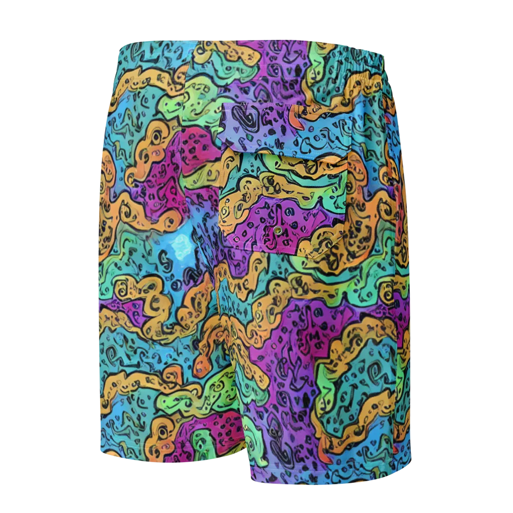 Intergalactic Graffiti on Men's Board Shorts — Back