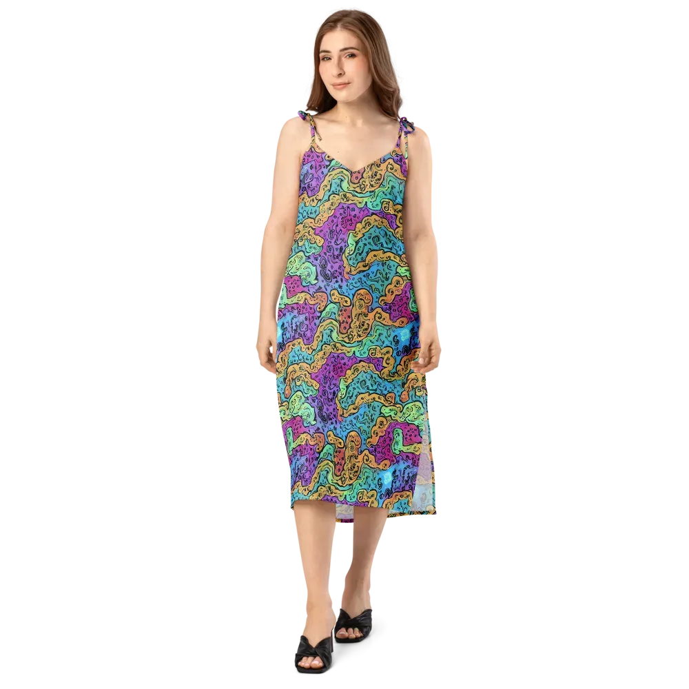 Intergalactic Graffiti on Slip Dress — Front