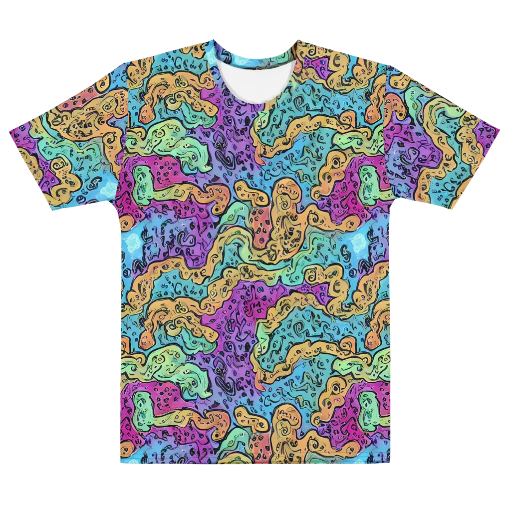 Intergalactic Graffiti on Men's Cotton Crew Neck T-Shirt — Front