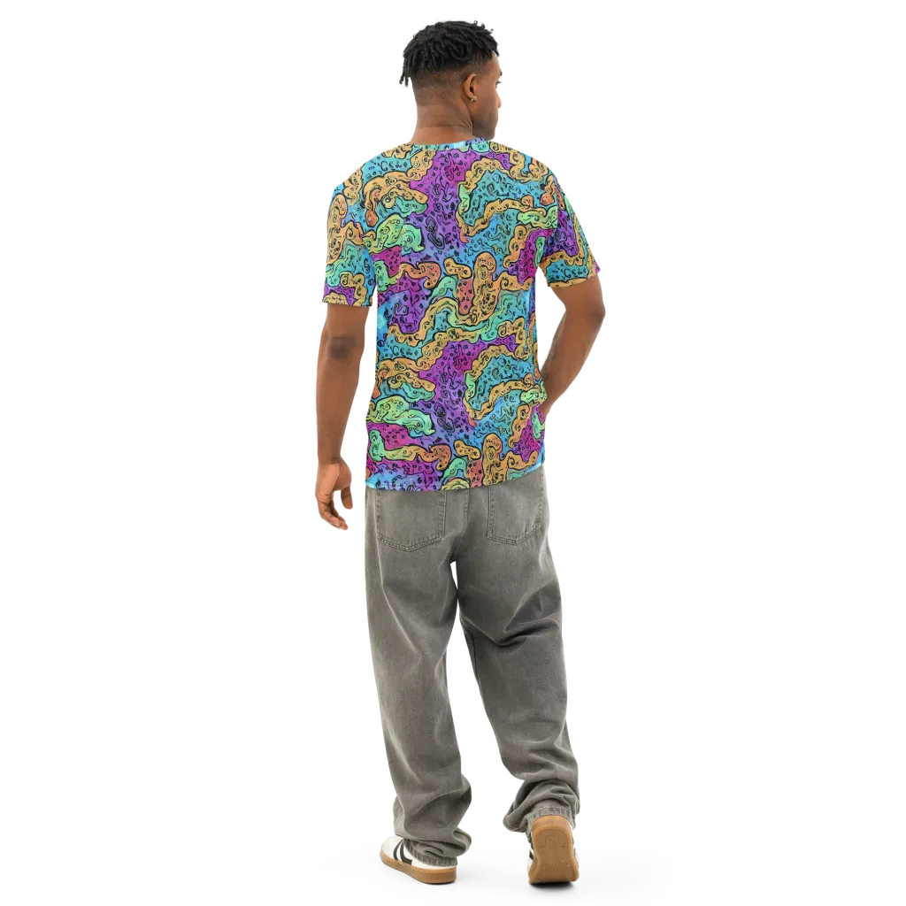 Intergalactic Graffiti on Men's Cotton Crew Neck T-Shirt — Back