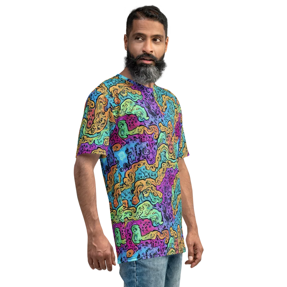 Intergalactic Graffiti on Men's Crew Neck T-Shirt — Right