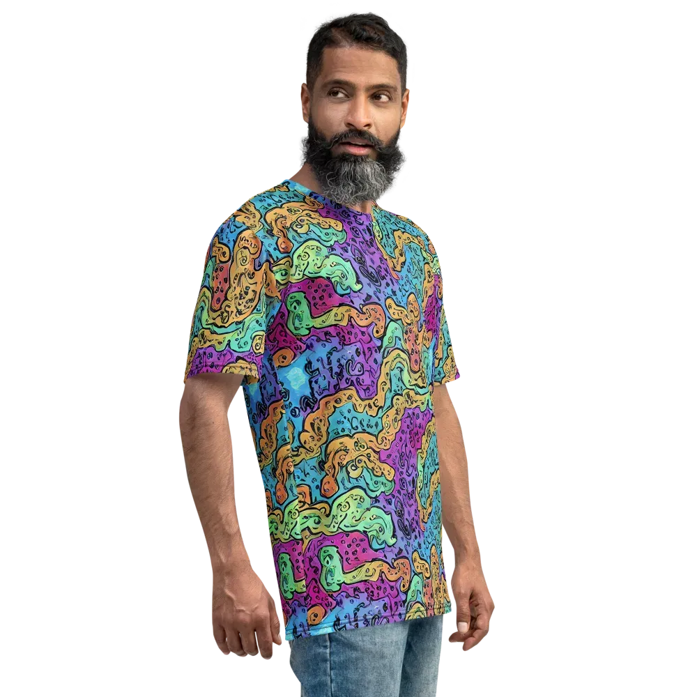 Intergalactic Graffiti on Men's Crew Neck T-Shirt — Right