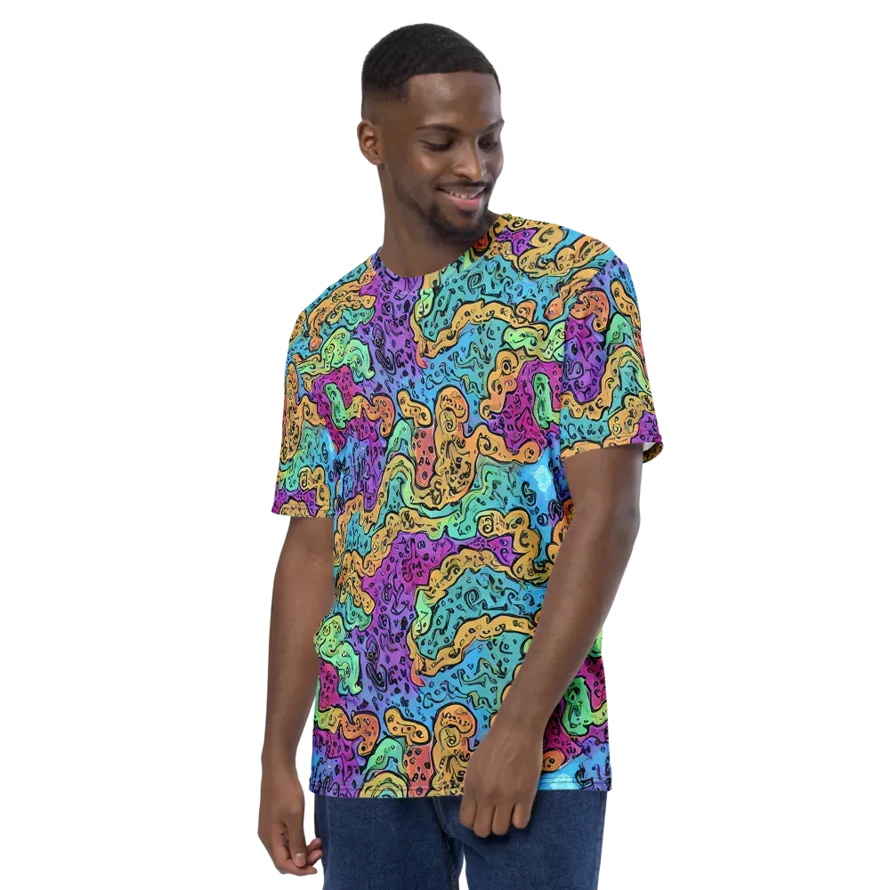 Intergalactic Graffiti on Men's Crew Neck T-Shirt — Left