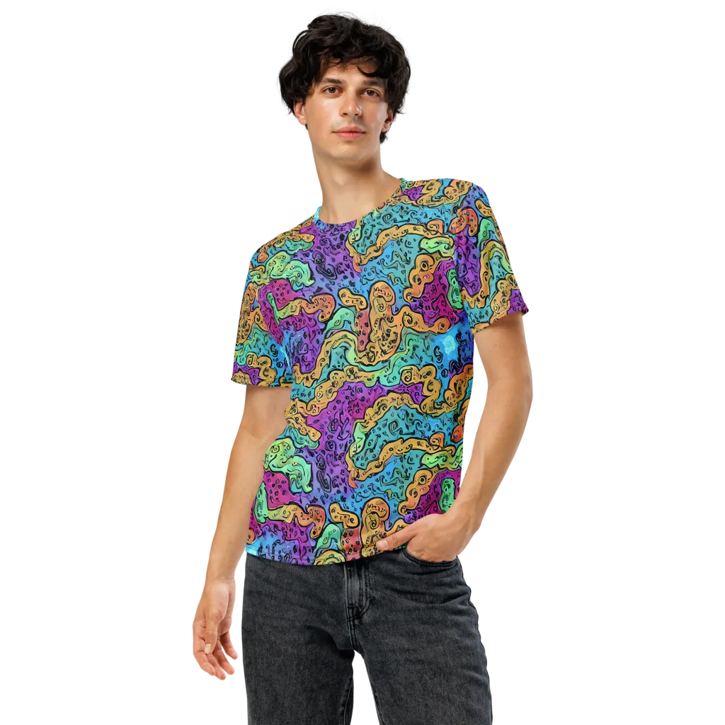 Intergalactic Graffiti on Men's Crew Neck T-Shirt — Front