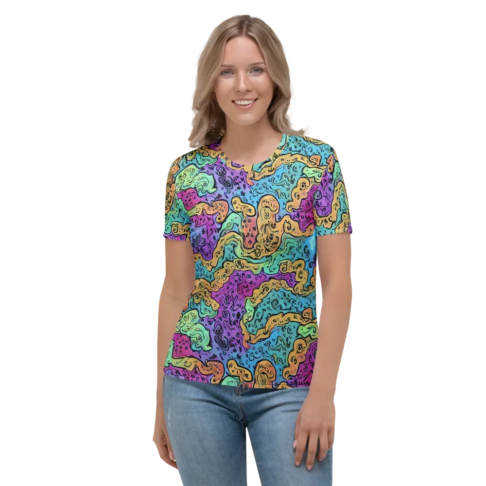 Intergalactic Graffiti on Women's Crew Neck T-Shirt — Front
