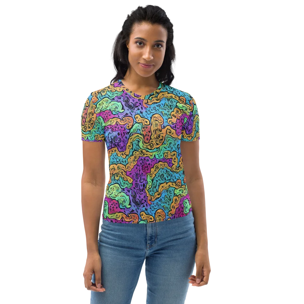 Intergalactic Graffiti on Women's Crew Neck T-Shirt — Front