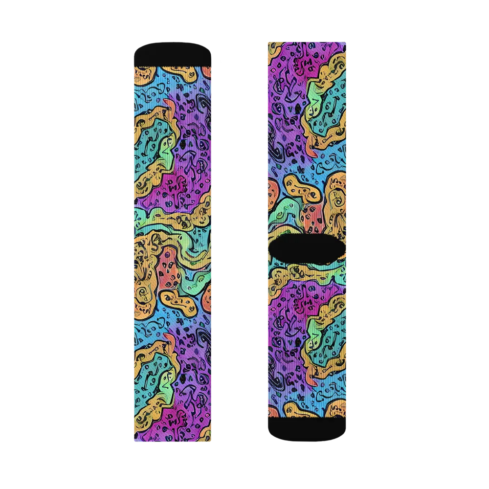 Intergalactic Graffiti on Socks — Right Sock