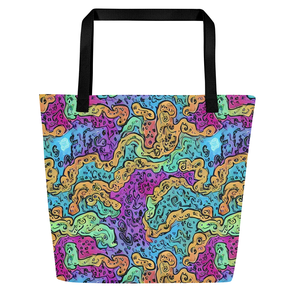 Intergalactic Graffiti on Large Tote Bag W/ Pocket — Front