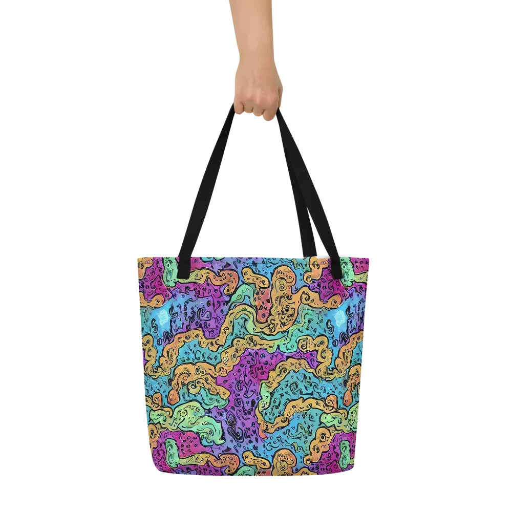 Intergalactic Graffiti on Large Tote Bag W/ Pocket — Front