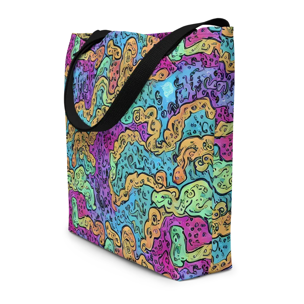 Intergalactic Graffiti on Large Tote Bag W/ Pocket — Front