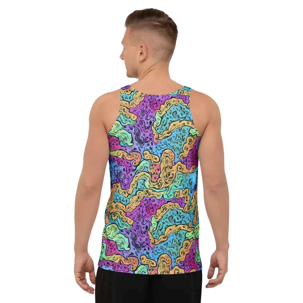 Intergalactic Graffiti on Men's Tank Top — Back