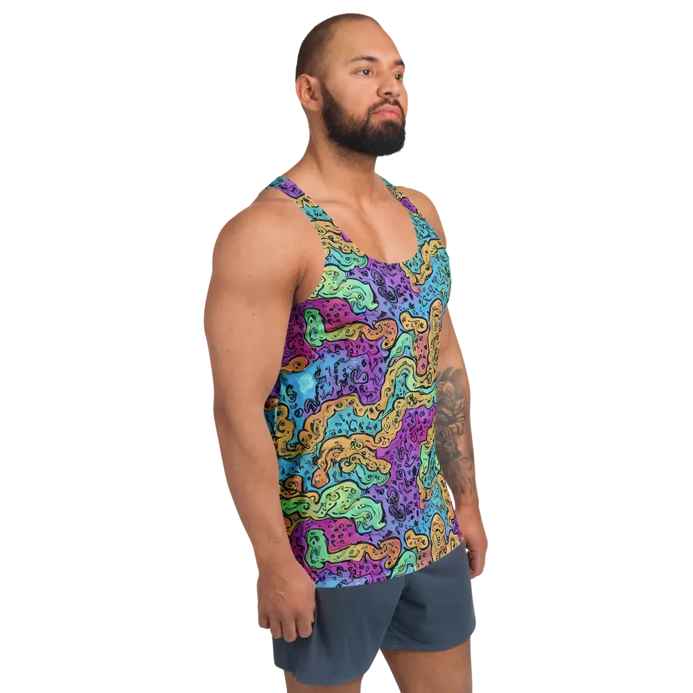 Intergalactic Graffiti on Men's Tank Top — Right Front
