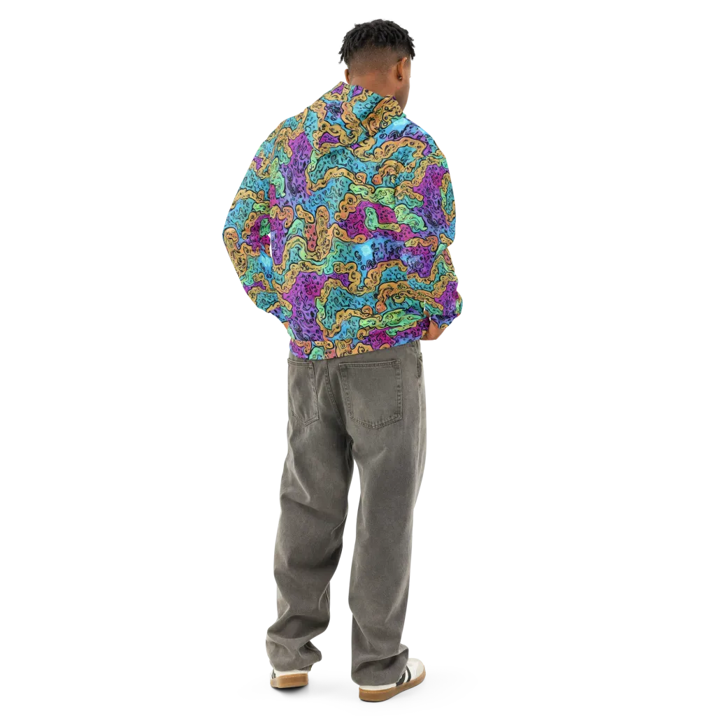 Intergalactic Graffiti on Cotton Hoodie — Back
