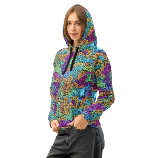 Intergalactic Graffiti on a Cotton Hoodie