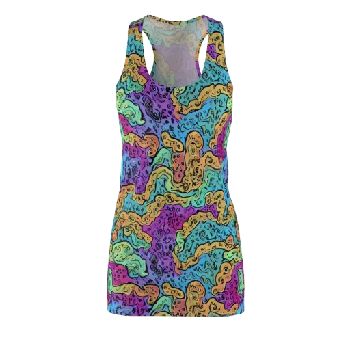 Intergalactic Graffiti on a Racerback Dress