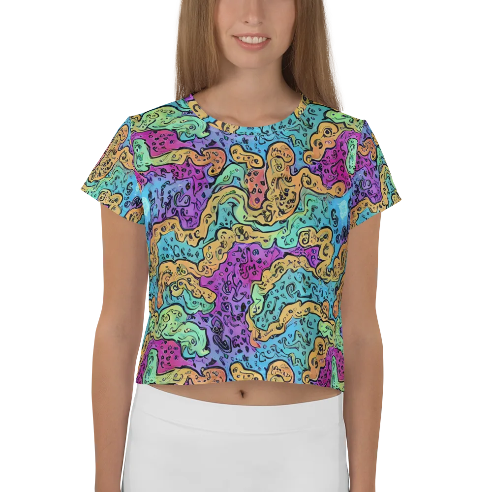 Intergalactic Graffiti on Crop Tee — Front