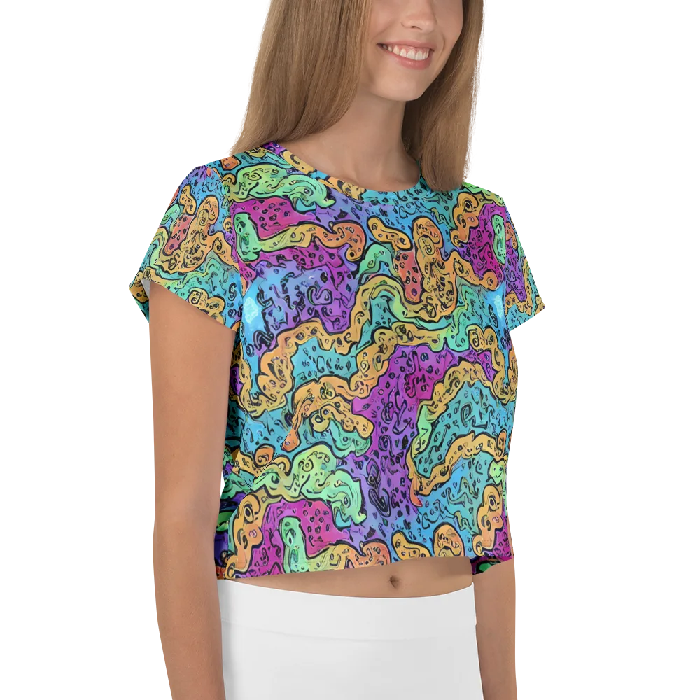 Intergalactic Graffiti on Crop Tee — Right