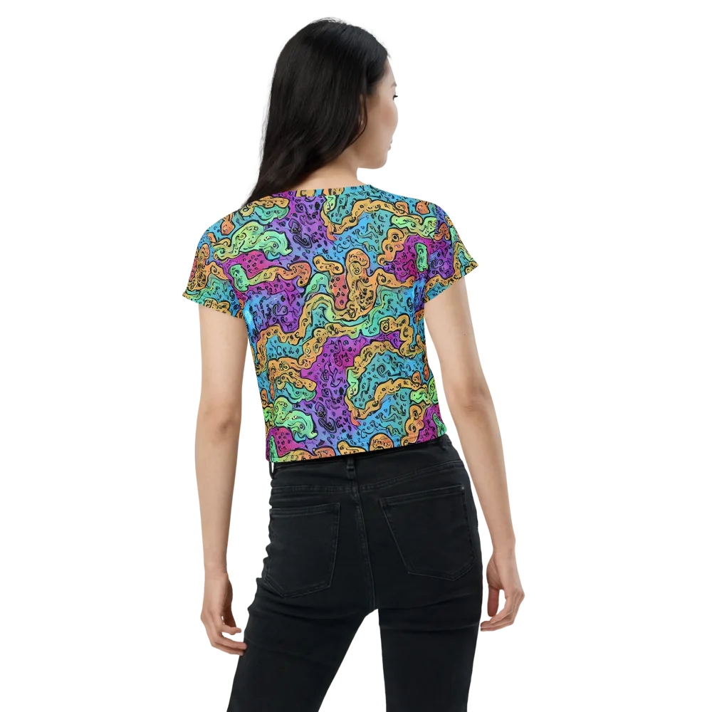 Intergalactic Graffiti on Crop Tee — Back