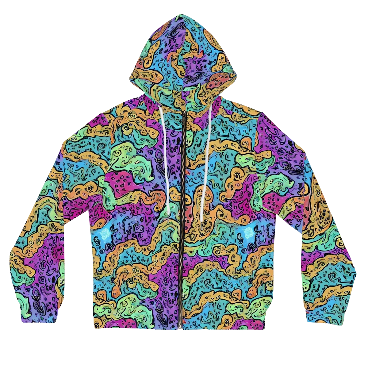 Intergalactic Graffiti on Women's Full-Zip Hoodie — Front