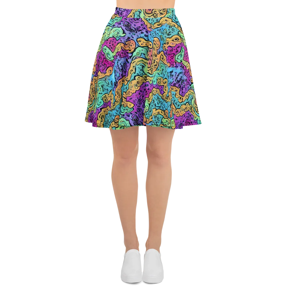 Intergalactic Graffiti on Skater Skirt — Front