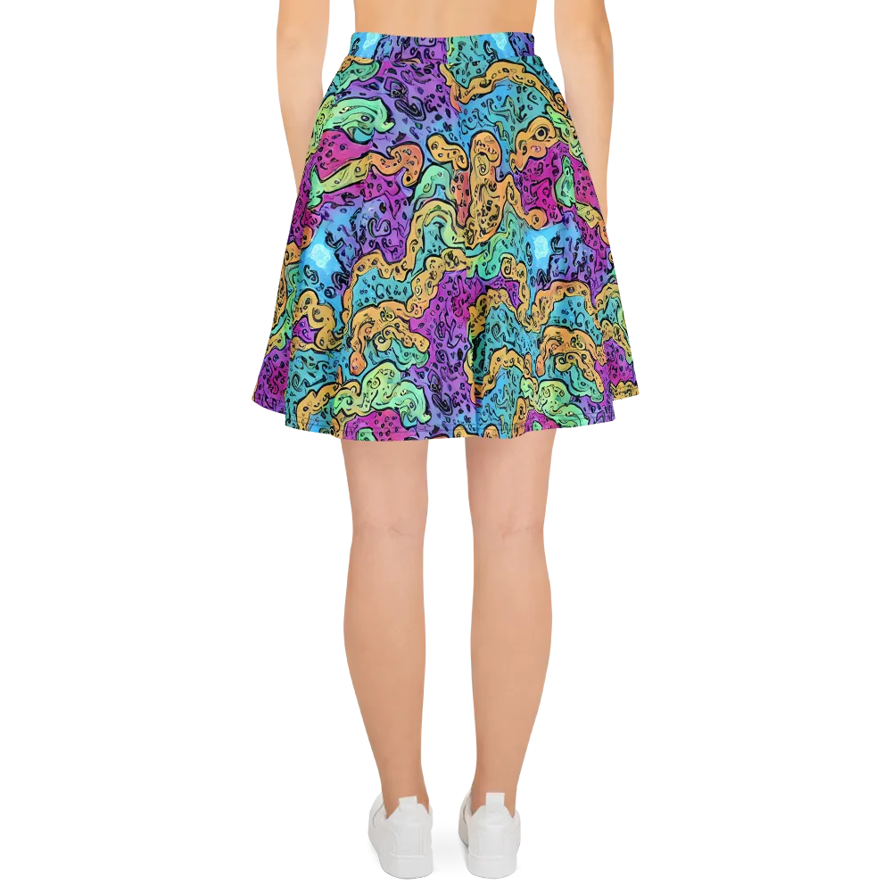 Intergalactic Graffiti on Skater Skirt — Back