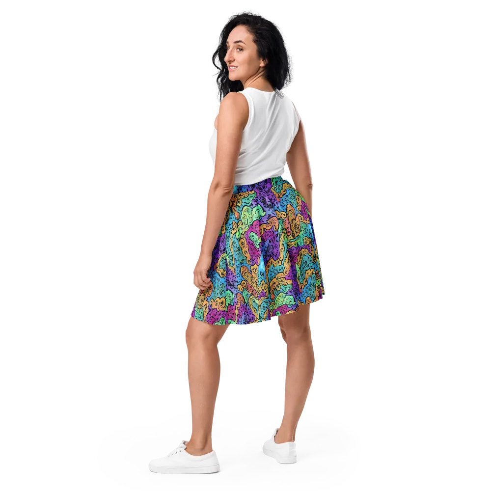 Intergalactic Graffiti on Skater Skirt — Back