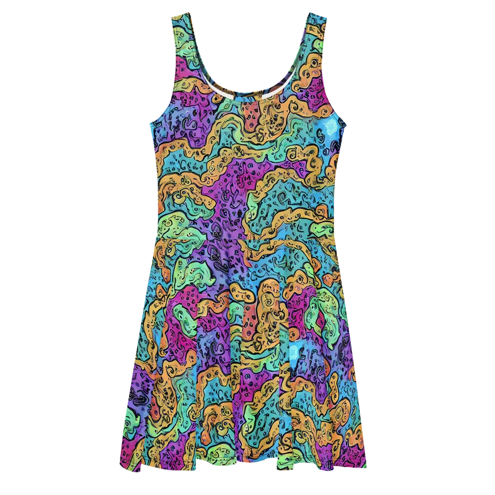 Intergalactic Graffiti on Skater Dress — Front