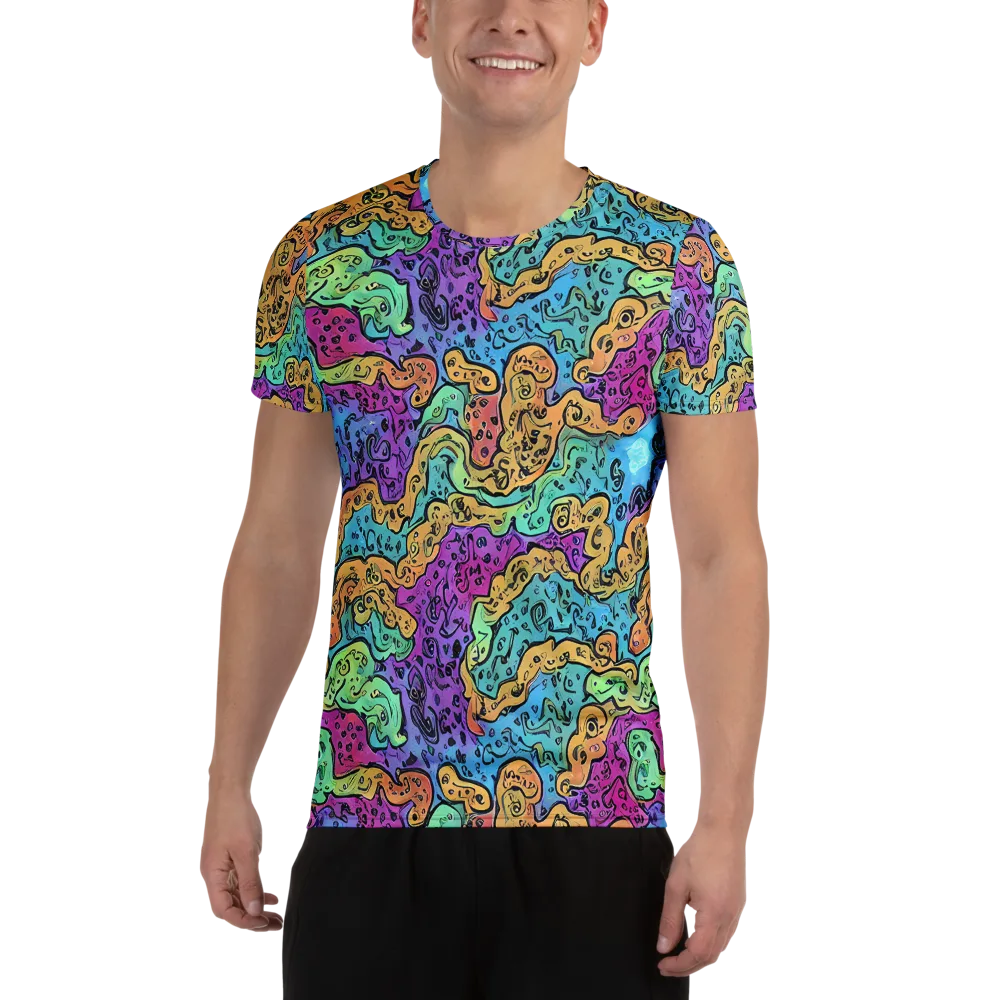Intergalactic Graffiti on Men's Athletic T-Shirt — Front