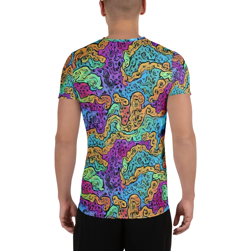 Intergalactic Graffiti on Men's Athletic T-Shirt — Back