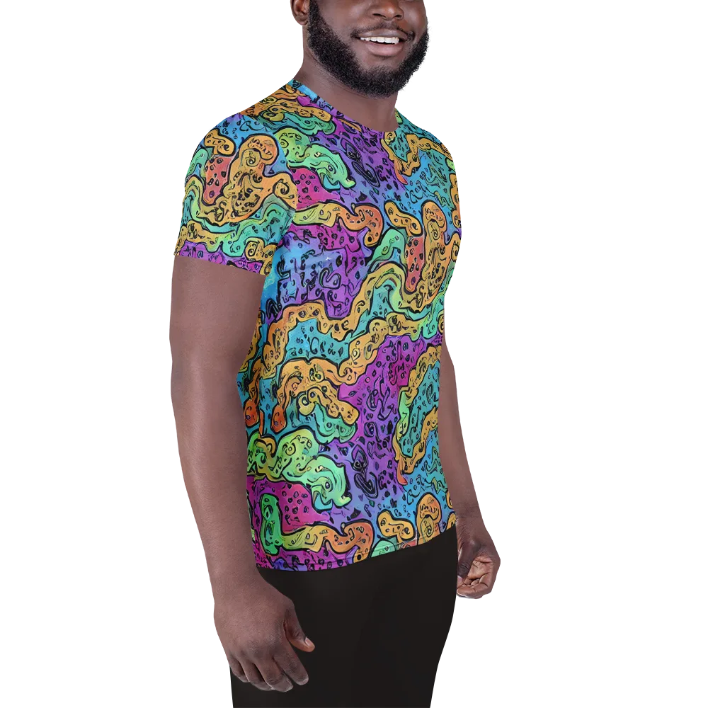 Intergalactic Graffiti on Men's Athletic T-Shirt — Right