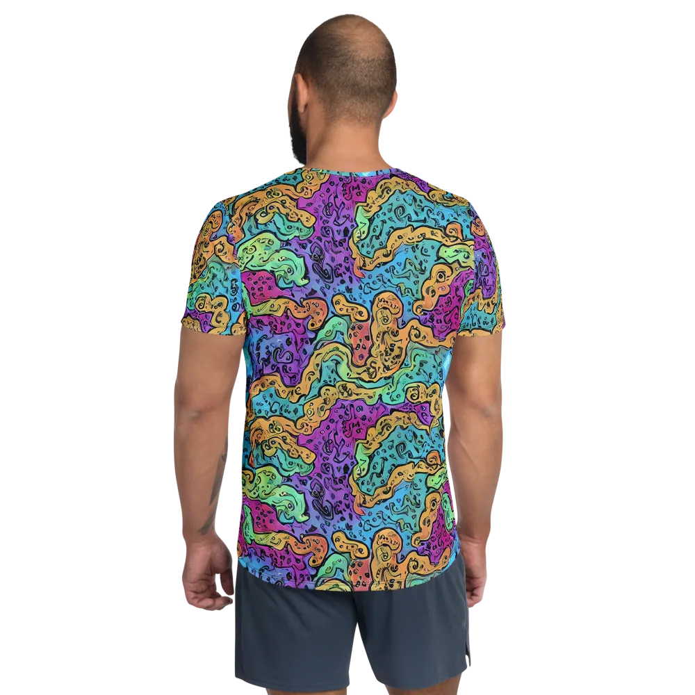 Intergalactic Graffiti on Men's Athletic T-Shirt — Back