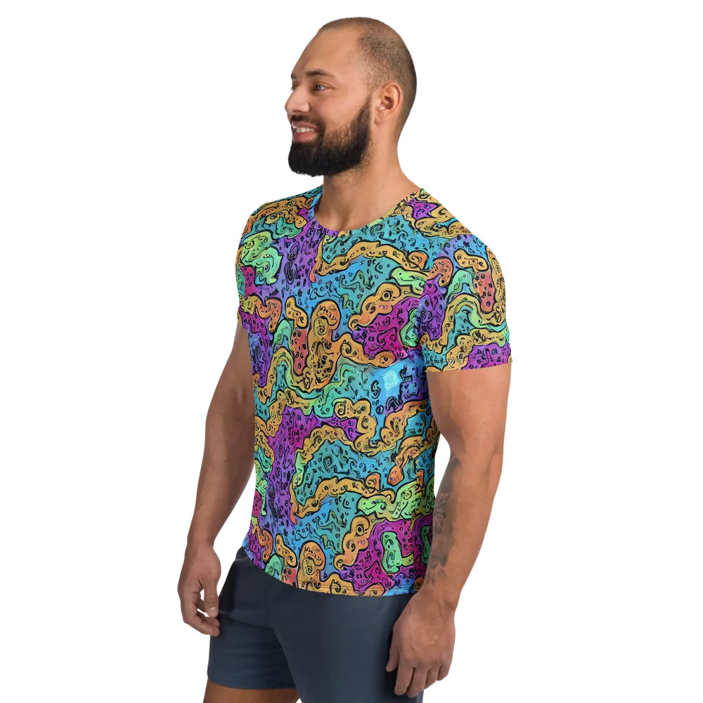 Intergalactic Graffiti on Men's Athletic T-Shirt — Left