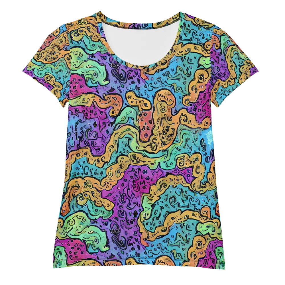 Intergalactic Graffiti on Women's Athletic T-Shirt — Front