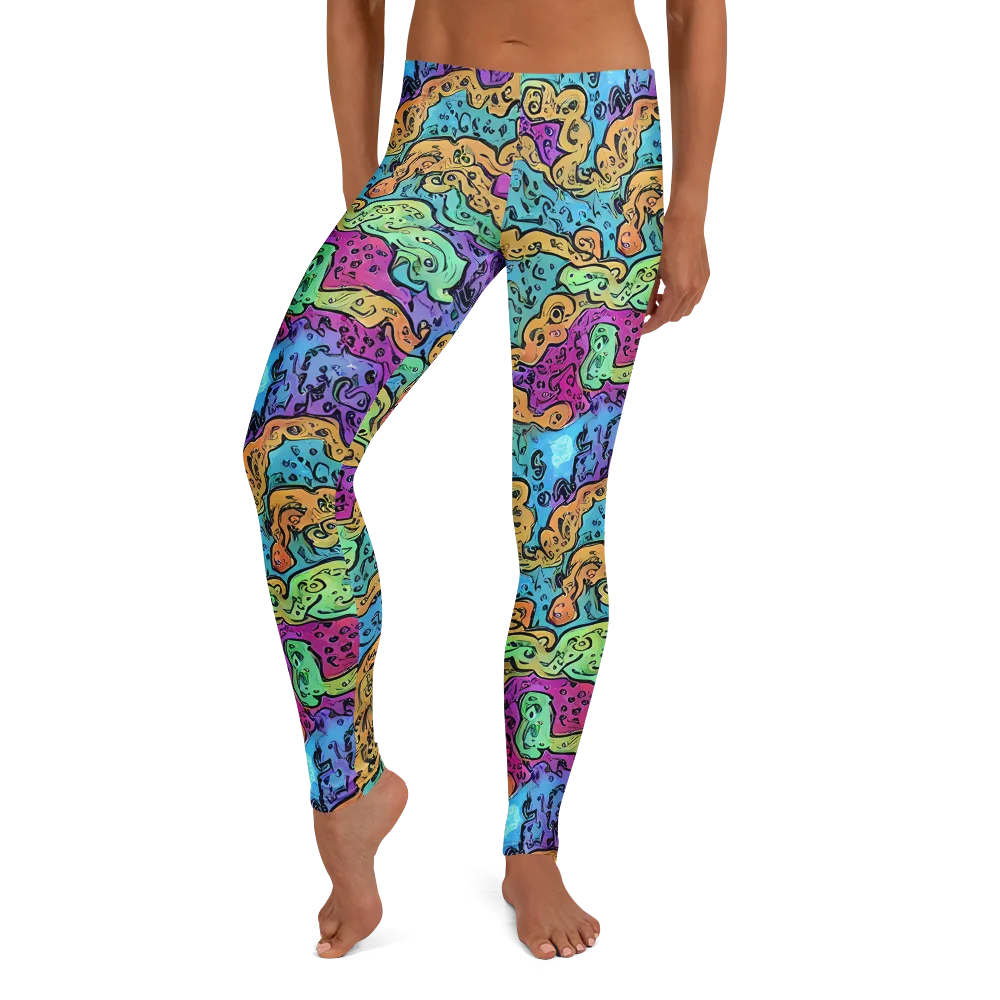 Intergalactic Graffiti on Leggings — Front