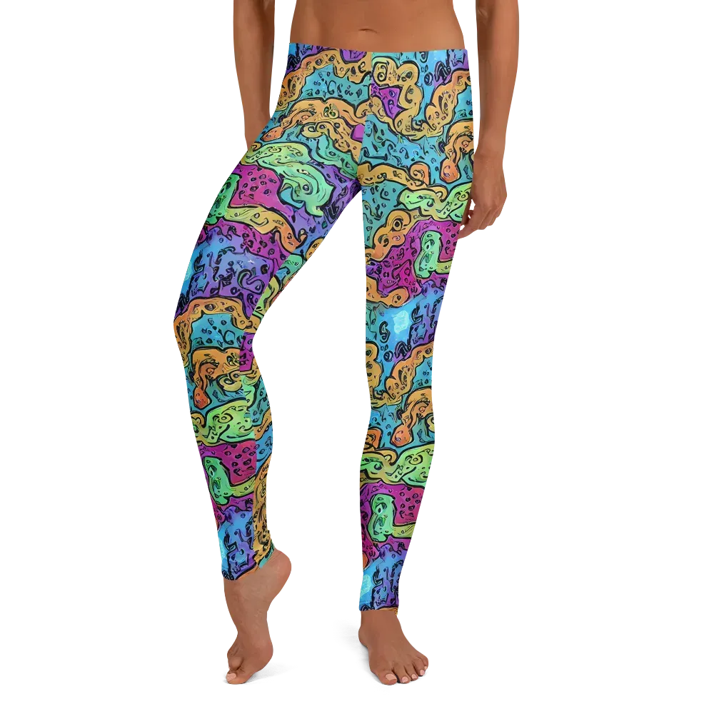 Intergalactic Graffiti on Leggings — Front