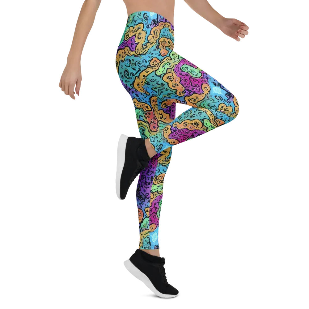 Intergalactic Graffiti on Leggings — Right