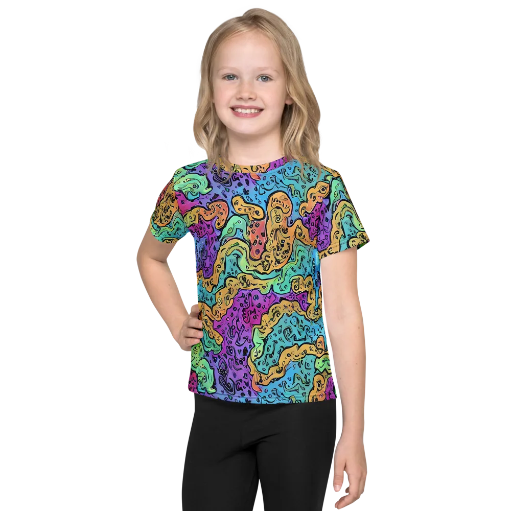 Intergalactic Graffiti on Kids Crew Neck T-Shirt — Front