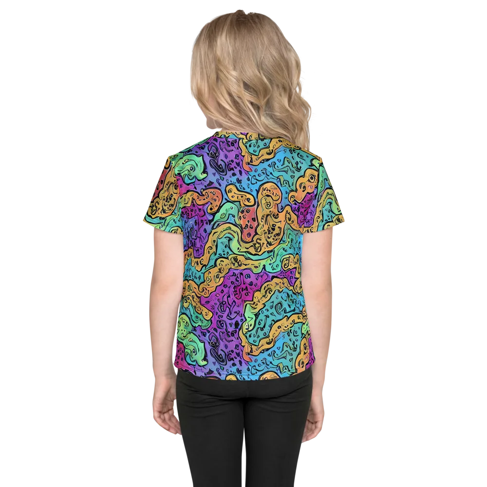 Intergalactic Graffiti on Kids Crew Neck T-Shirt — Back