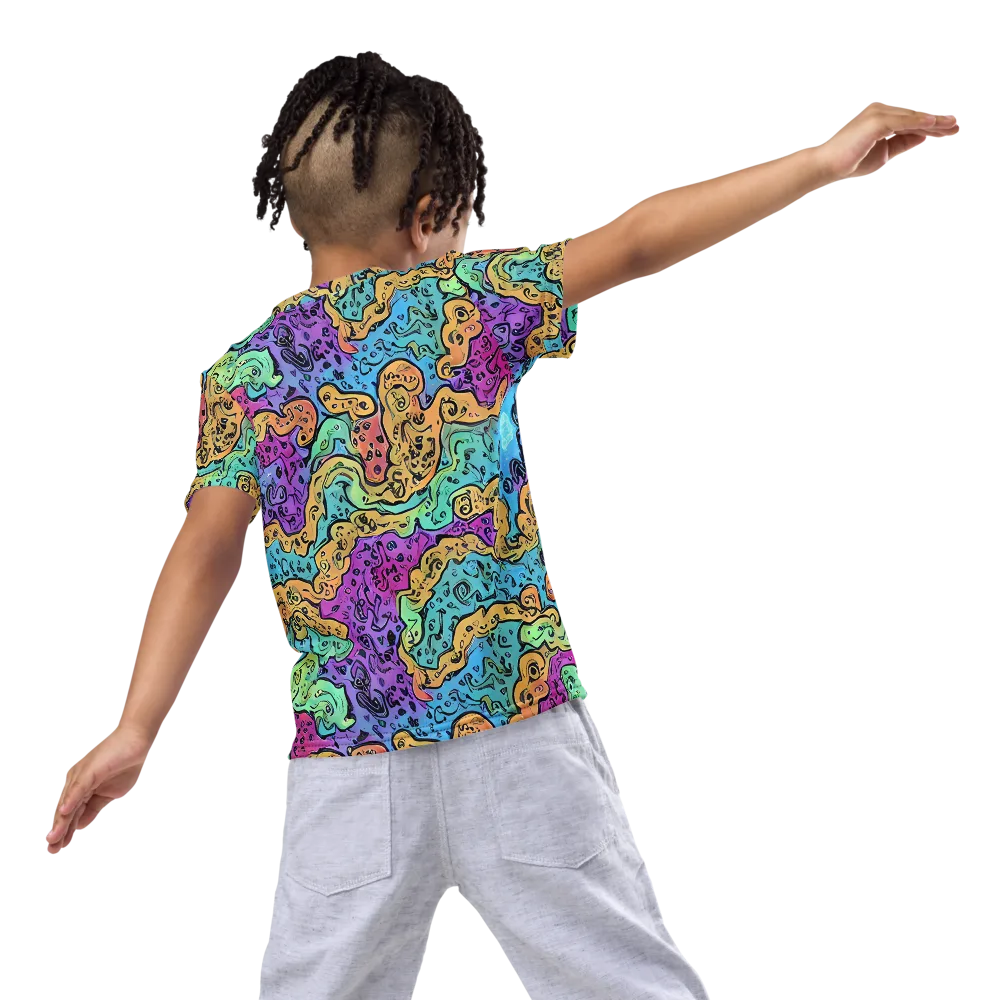Intergalactic Graffiti on Kids Crew Neck T-Shirt — Back