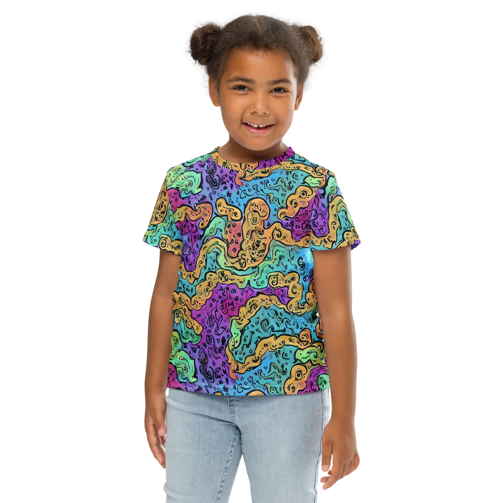 Intergalactic Graffiti on Kids Crew Neck T-Shirt — Front
